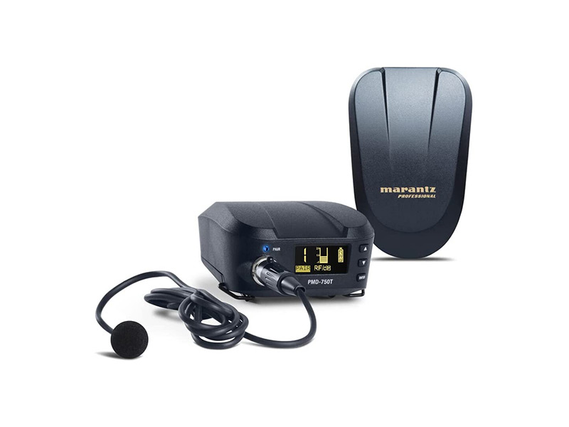 Радиосистема накамерная [PMD750XEU] Marantz Professional [PMD-750] для DSLR камер, электретный, всенаправленный, 2.401 - 2.483 ГГц, 24бит/96кГц, 110 дБ, АЧХ приемника и передатчика 50 Гц - 18