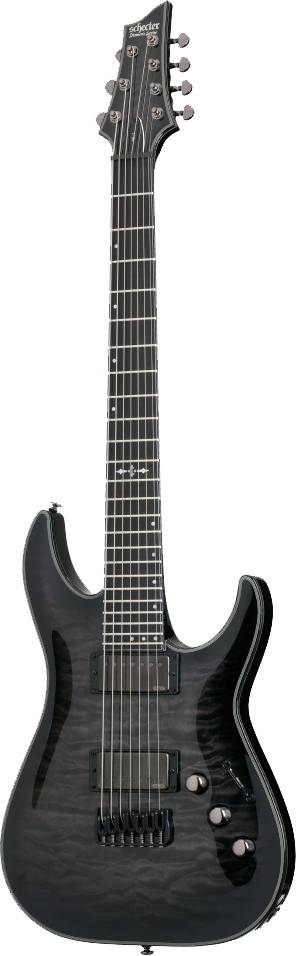 Электрогитара SCHECTER [HELLRAISER HYBRID C-7 TBB] электрогитара 7-струнная, корпус: красное дерево, топ: волнистый клен, гриф: клен, накладка: черное дерево, 24 лада, цвет: Trans Black Burst