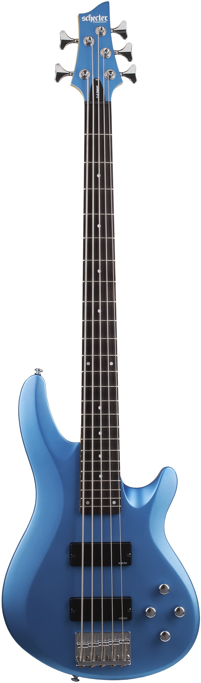 Бас-гитара SCHECTER [C-5 DELUXE SMLB] 5-струнная, корпус: липа, гриф: клен, накладка: палисандр, 24 лада, цвет: Satin Metallic Light Blue (SMLB)