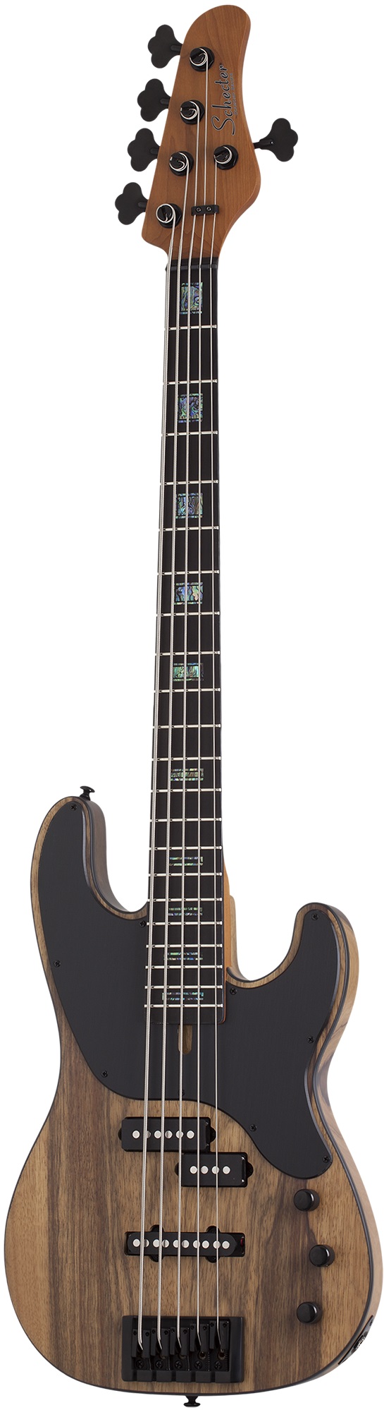 Бас-гитара SCHECTER [MODEL-T 5 EXOTIC BLACK LIMBA BL] бас-гитара 5-струнная, корпус: черная лимба, гриф: обожжёный клен, накладка: черное дерево, 21 лад, цвет: Black Limba (BL)