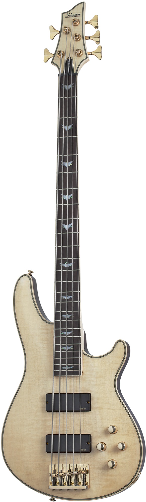 Бас-гитара SCHECTER [OMEN EXTREME-5 GNAT] бас-гитара 5-струнная, корпус: красное дерево, топ: огненный клен, гриф: клен, накладка: палисандр, 24 лада, цвет: Gloss Natural (GNAT)
