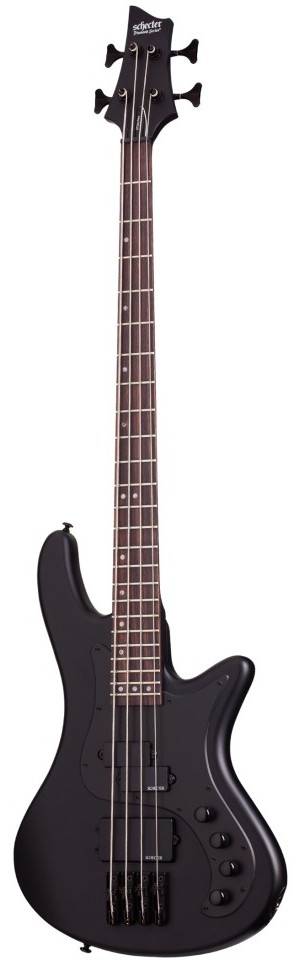 Бас-гитара SCHECTER [STILETTO STEALTH-4 SBK] бас-гитара 4-струнная, корпус: липа, гриф: клен, накладка: палисандр, 24 лада, цвет: Satin Black (SBK)