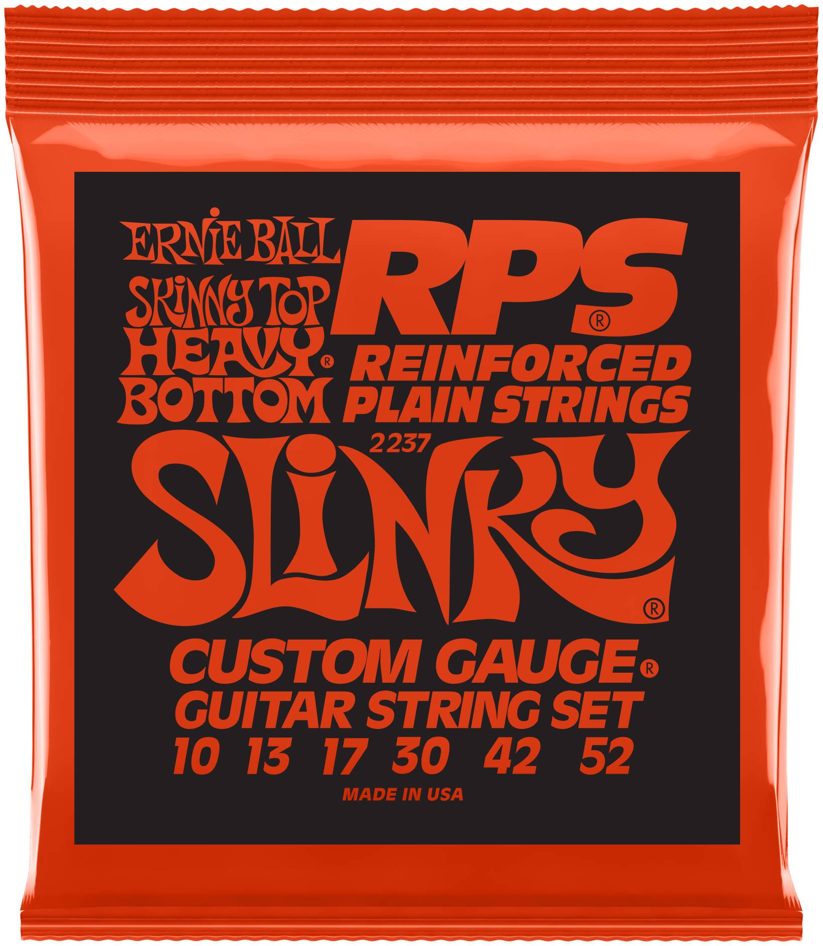 ERNIE BALL 2237 RPS Nickel Wound Slinky Skinny Top Heavy Bottom 10-52 - Струны для электрогитары
