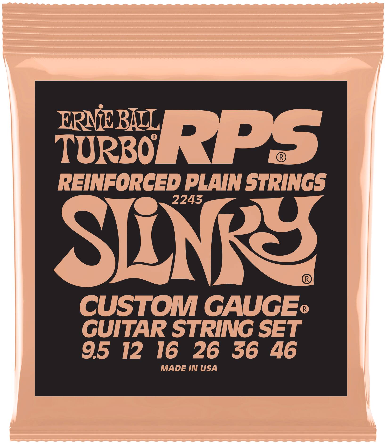 ERNIE BALL 2243 RPS Nickel Wound Slinky Turbo 9.5-46 - Струны для электрогитары