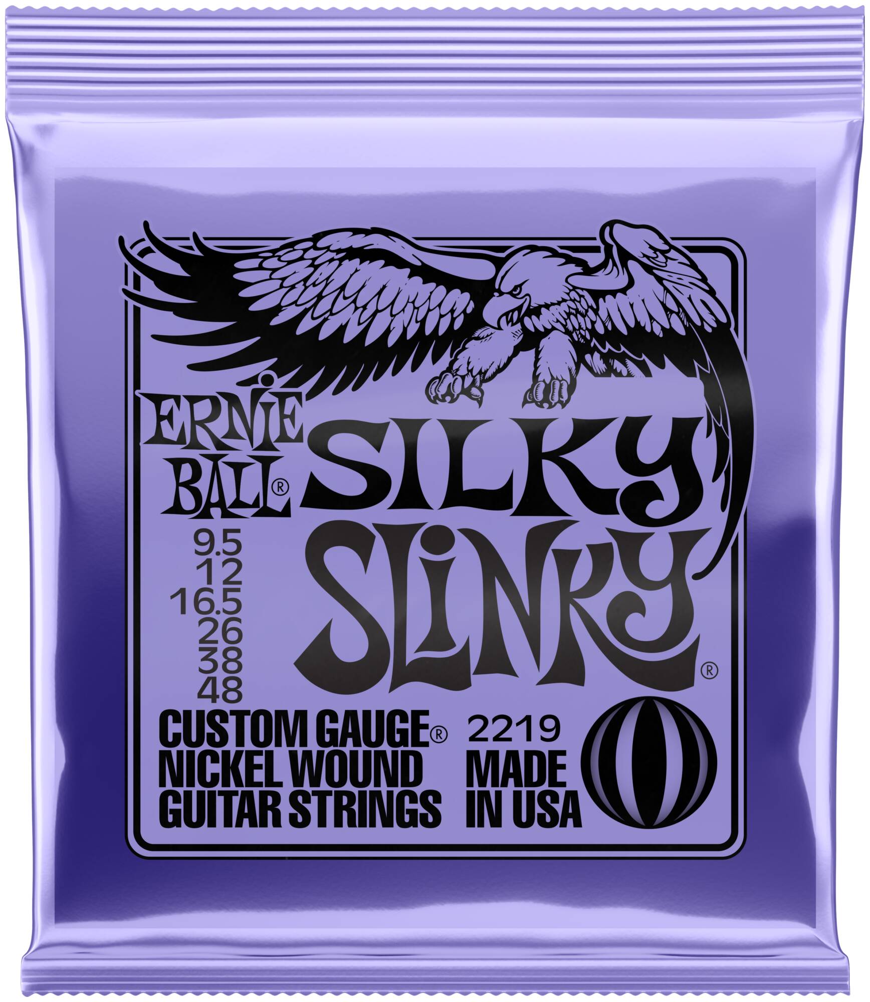 ERNIE BALL 2219 Nickel Wound Slinky Silky 9.5-48 - Струны для электрогитары