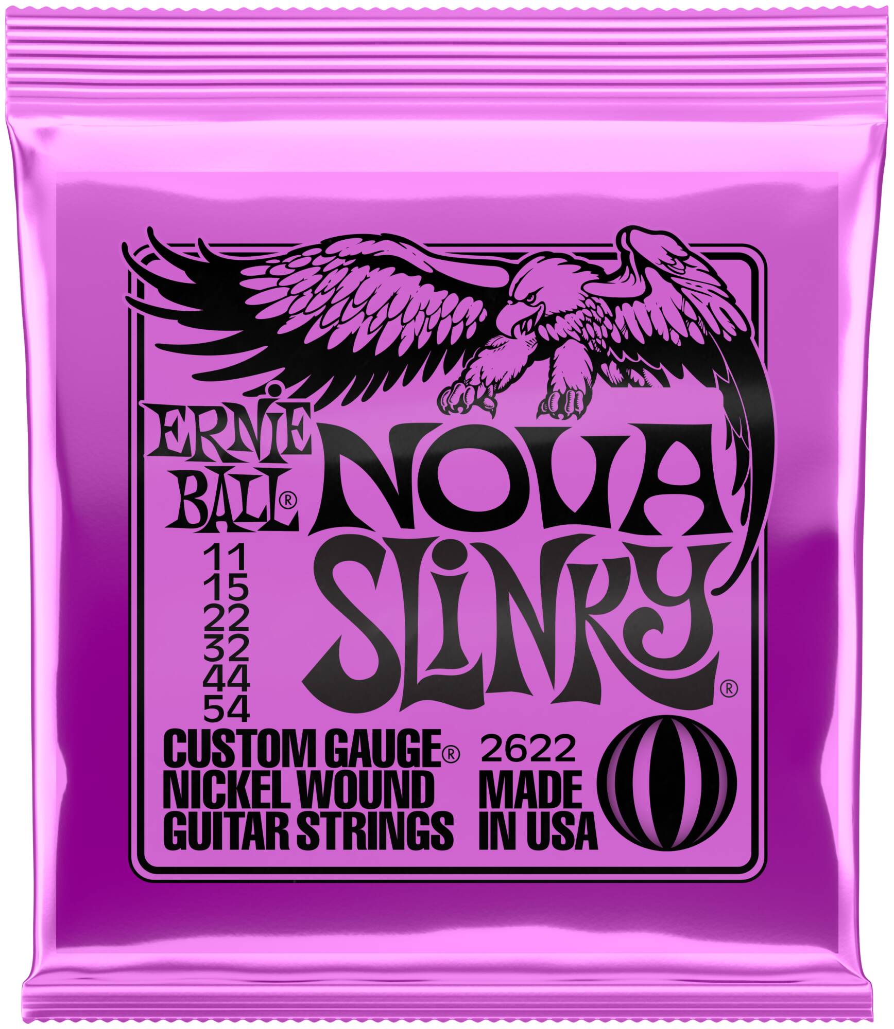 ERNIE BALL 2622 Nickel Wound Slinky Nova w/ Wound G 11-54 - Струны для электрогитары