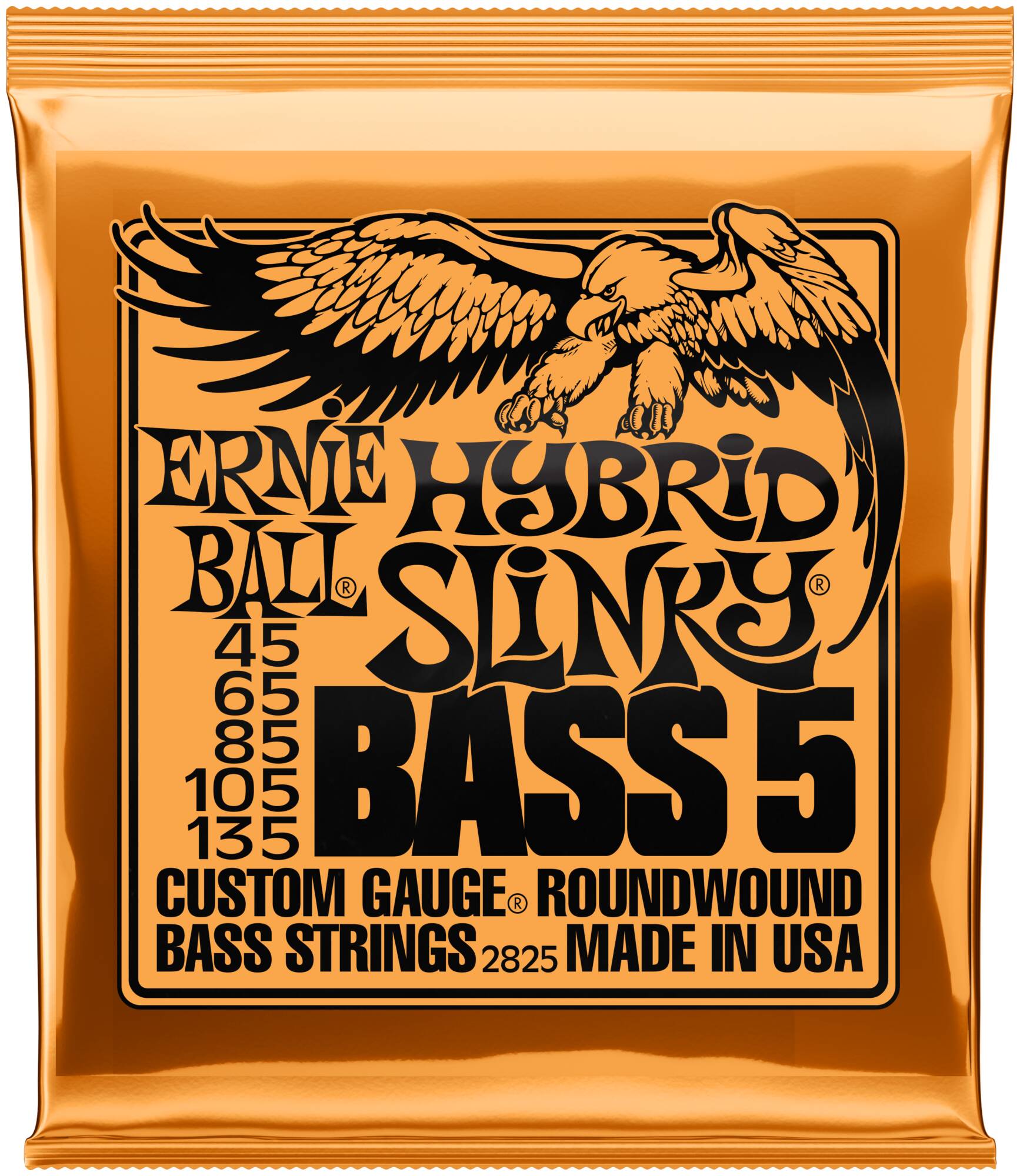 ERNIE BALL 2825 Nickel Wound Slinky Hybrid 45-135 - Струны для бас-гитары 5 струнной