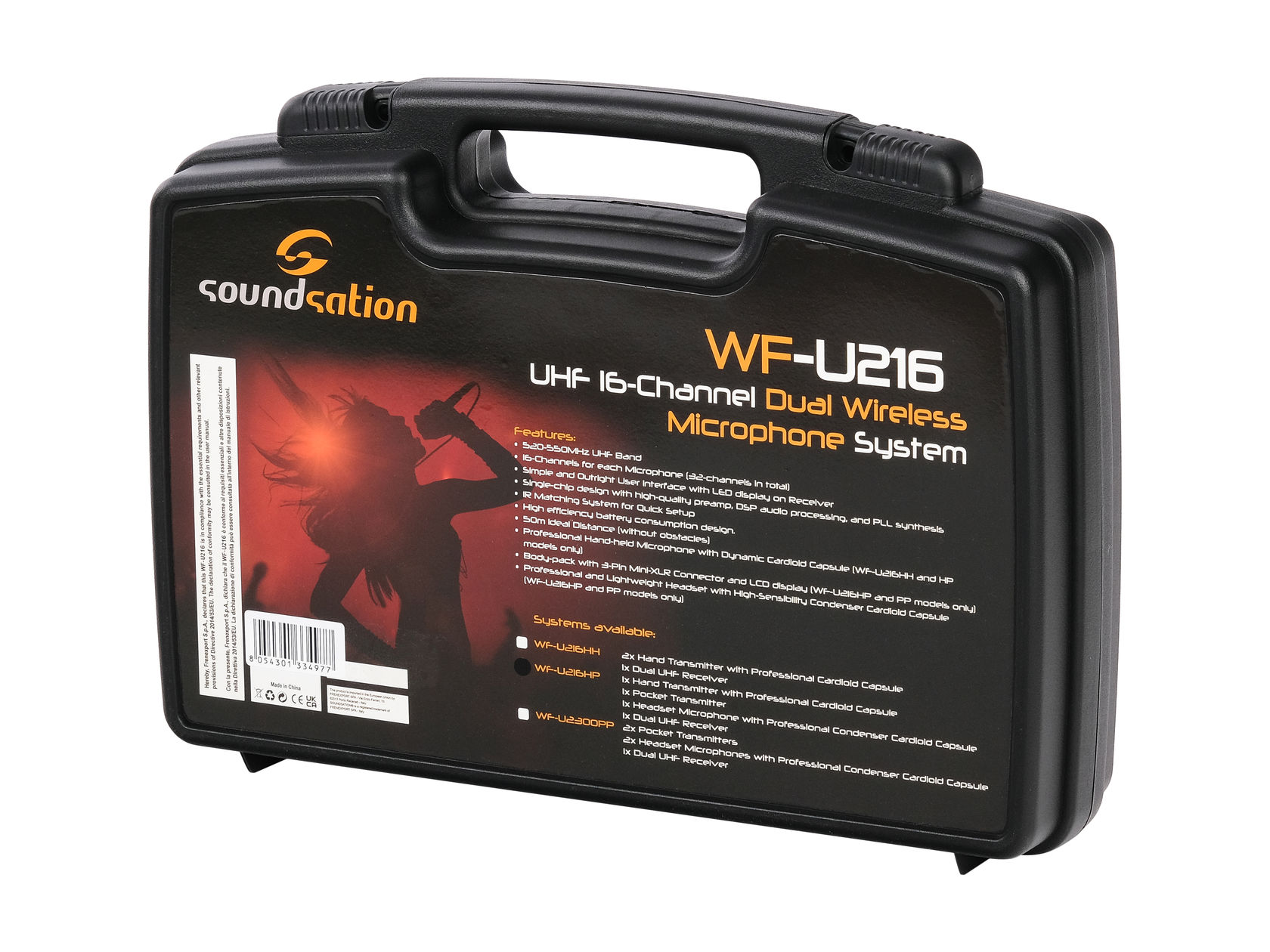 WF-U216HP Беспроводная микрофонная система, ручной и головной микрофон, Soundsation WF-U216HP Беспроводная микрофонная система, ручной и головной микрофон, Soundsation — фото 10