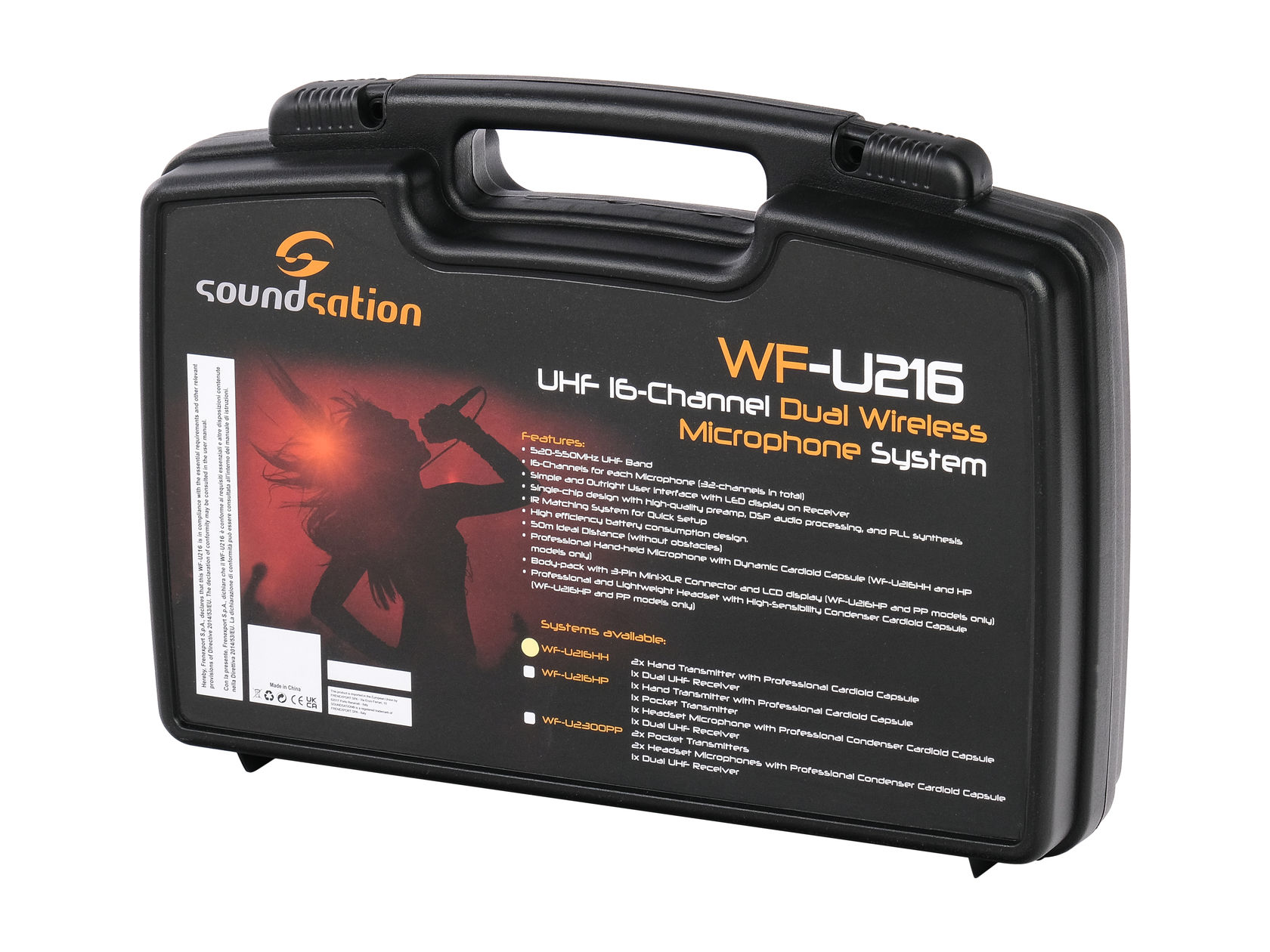 WF-U216HH Беспроводная микрофонная система, 2 ручных передатчика, Soundsation WF-U216HH Беспроводная микрофонная система, 2 ручных передатчика, Soundsation — фото 8