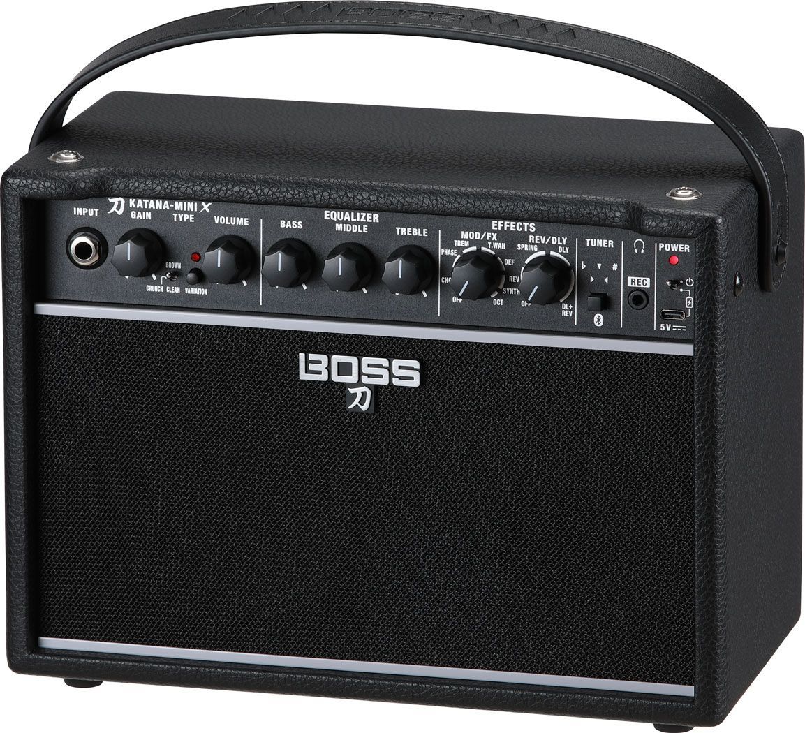 Компактный гитарный усилитель BOSS [KTN-MINI X] BOSS Katana Mini X, 10 Вт, динамик 5", 3 канала усилителя (2 вариации), более 10 эффектов, работа от аккумулятора
