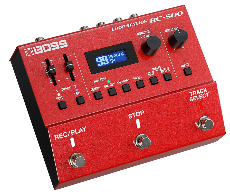 Двухдорожечный лупер и процессор BOSS [RC-500] с 32-бит обработкой (до 13 часов записи, 99 ячеек). Цветной ЖК-дисплей, 57 ритм-паттернов, эффекты Loop FX, MIDI/USB. Входы: XLR (фантом +48 В),
