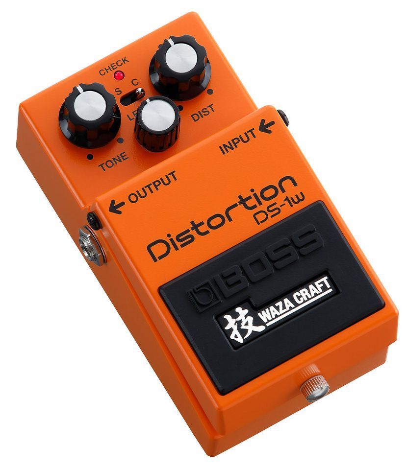 Педаль дисторшна BOSS [DS-1W] для гитары, обновлённая версия культовой DS-1. Два режима: Standard (классика) и Custom (насыщенные тембры). Регуляторы: DIST, LEVEL, TONE, переключатель Mode. П