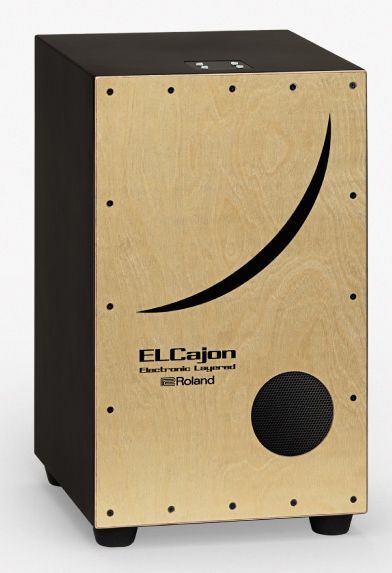 Гибридный кахон ROLAND [EC-10] ELCajon с акустическим звучанием и 30 электронными пресетами. Игровая поверхность из сапеле, встроенный усилитель и динамик. Питание: 6 х AA (до 12 часов работы