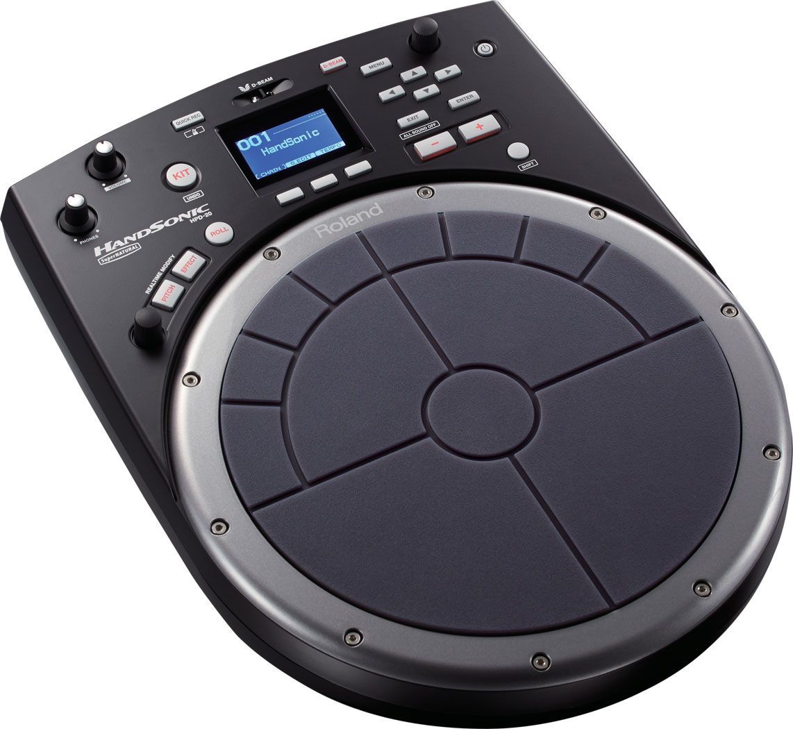 Перкуссионный пэд ROLAND [HPD-20] HandSonic с 13 чувствительными пэдами, 850 звуками, процессором SuperNATURAL, 3 блоками эффектов, USB-подключением, функцией Quick Rec, MIDI-интерфейсом, вес