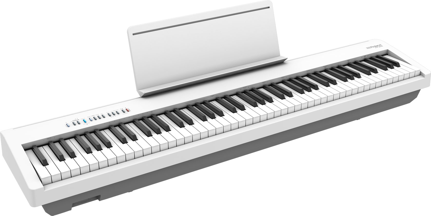 Компактное цифровое пианино ROLAND [FP-30X-WH] 88 клавиш PHA-4 Standard, полифония 256 голосов, 56 тембров, Bluetooth Audio 3.0 и MIDI 4.0, технология SuperNATURAL Piano, 2 выхода для наушник
