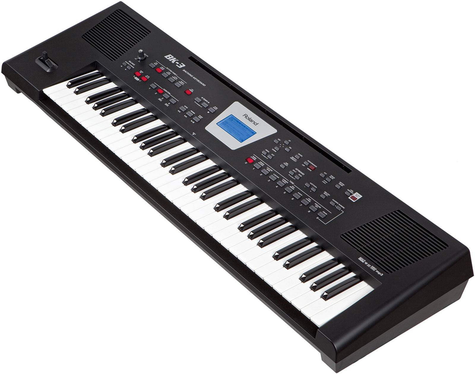 Синтезатор ROLAND [BK-3 BK] с автоаккомпанементом, 61 клавишей (чувствительными к скорости нажатия). Полифония: 128 голосов, 851 тембр, 250 ритмов, эффекты, встроенный динамик (2? 7,5 Вт), US