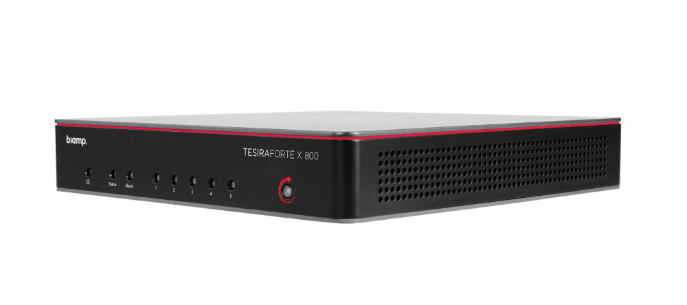 Аудиопроцессор BIAMP [TesiraFORTE-X800] (DSP): 64 x 64 AVB (Streams); 32 x 32 Dante; 5 х RJ45; PoE+ (4 порта); IEEE 802.1X;8 каналов AEC, назначаемых любому входу; 2х2 CH по USB, SIP VoIP, GP