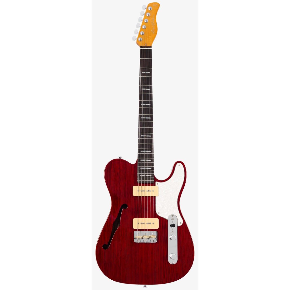 Sire T7TM STR электрогитара, форма Telecaster, махагони, клен/палисандр, Р90, цвет красный