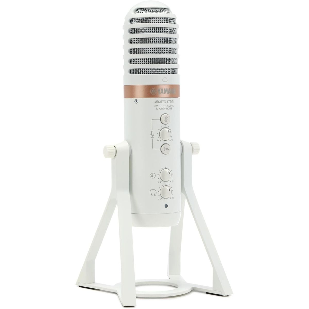 Yamaha AG01W USB-микрофон для потокового вещания, конденсаторный, белый