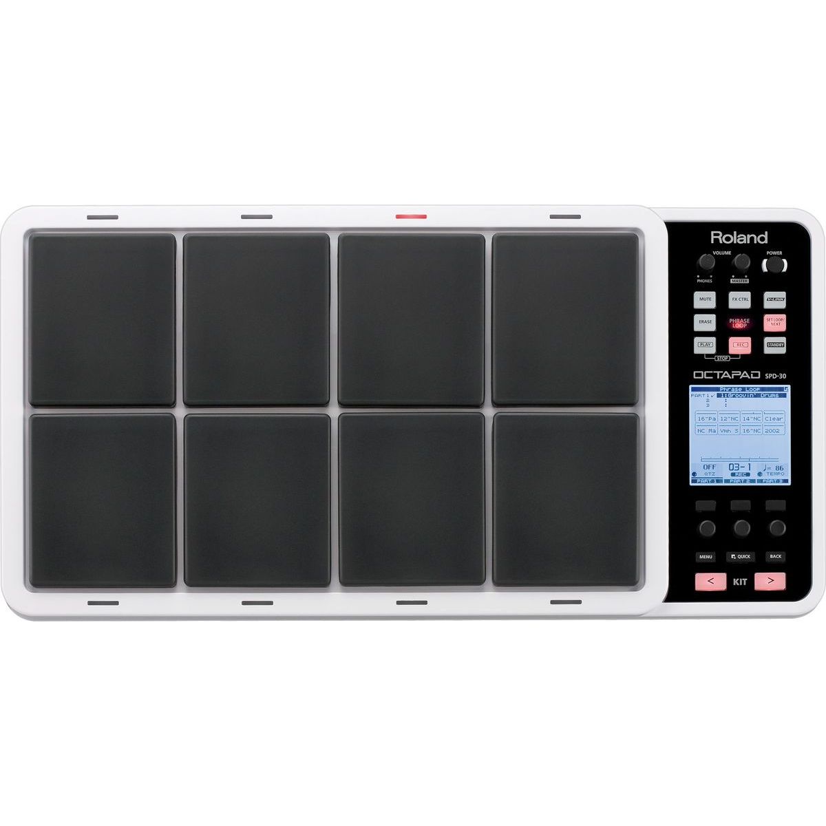 Roland SPD-30 цифровой перкуссионный модуль, 8 пэдов, 670 звуков, фразовый лупер, цвет белый