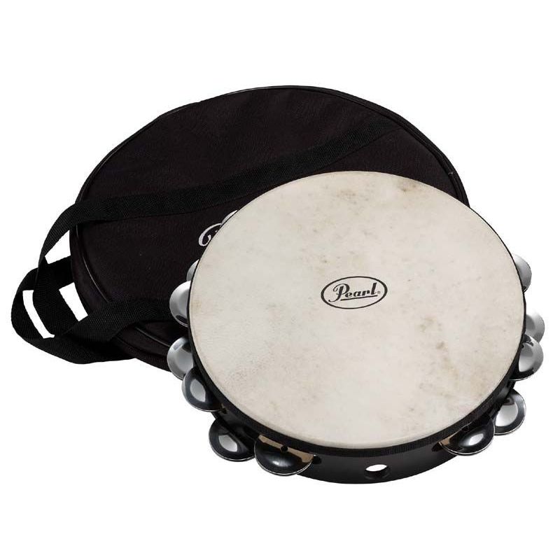 Pearl PETM-20 Elite Concert Tambourine тамбурин двухрядный 10", натуральная кожа