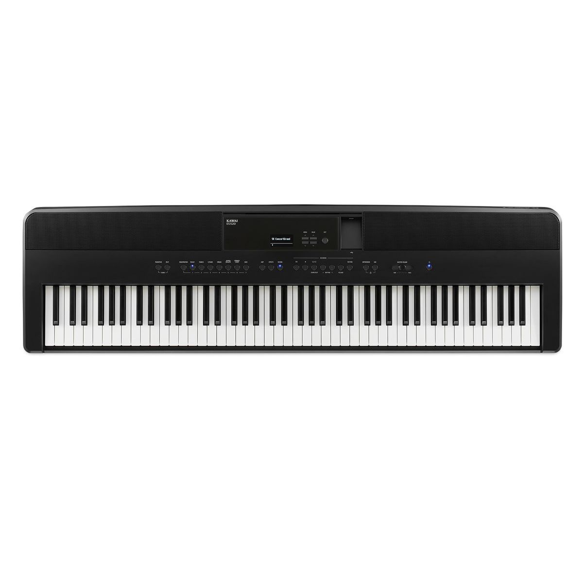 Kawai ES520B цифровое пианино, 88 клавиш, RHC II, 192 полифония, 34 тебмр, 100 стили, Bluetoot