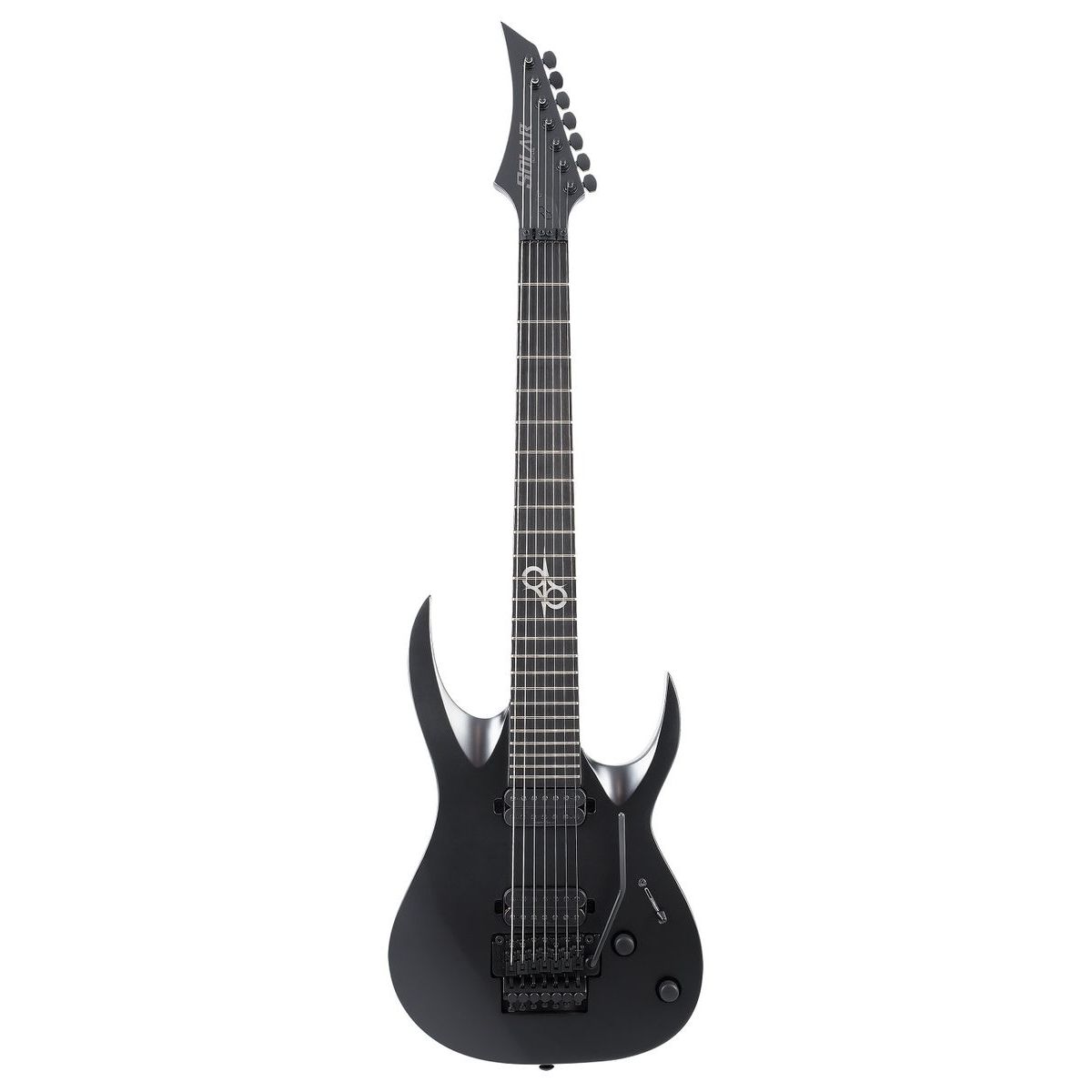 Solar A2.7FRC 7-струнная гитара, HH, Floyd Rose, цвет черный матовый