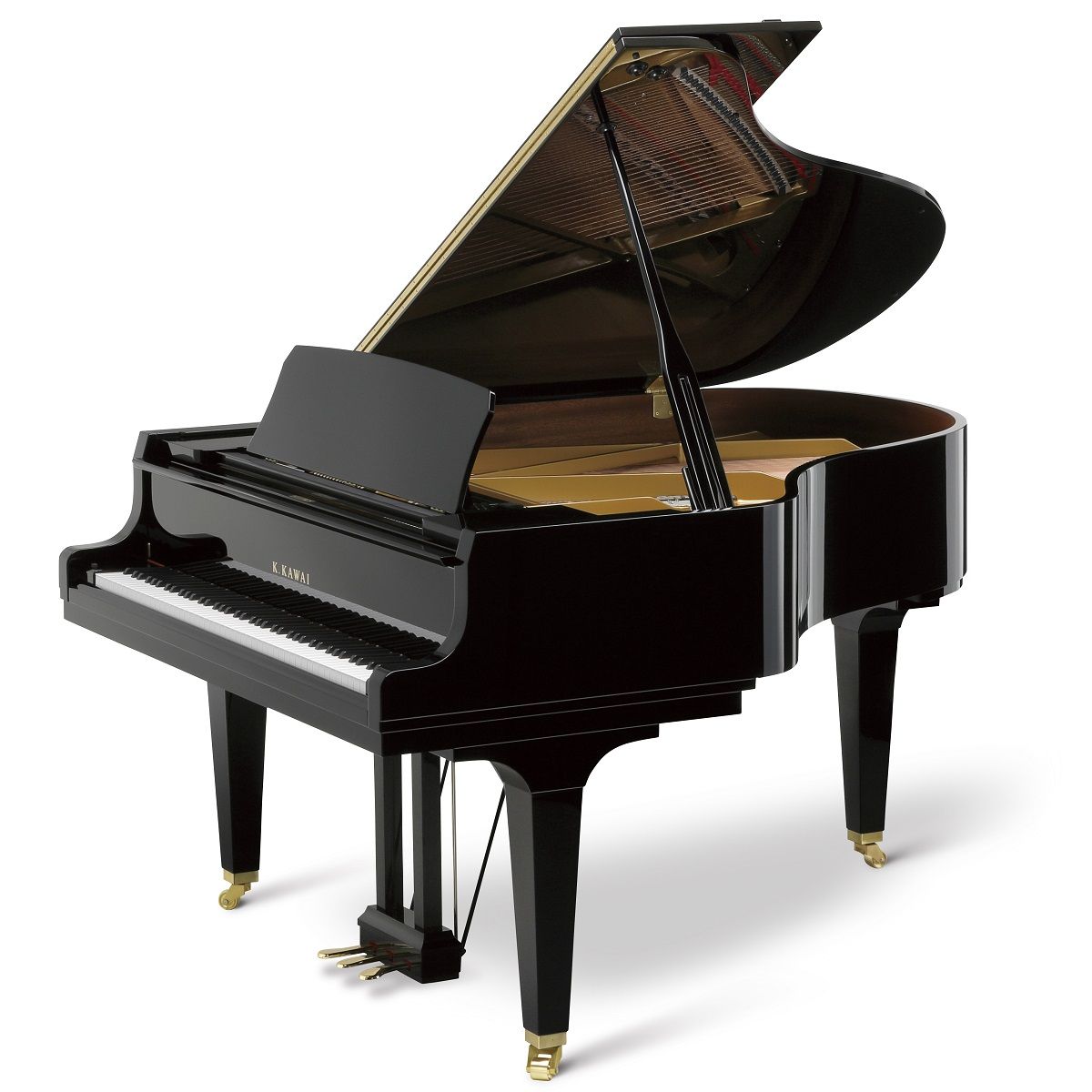 Kawai GL-40 M/PEP рояль, длина 180 см, цвет черный полированный, банкетка в комплекте, Япония