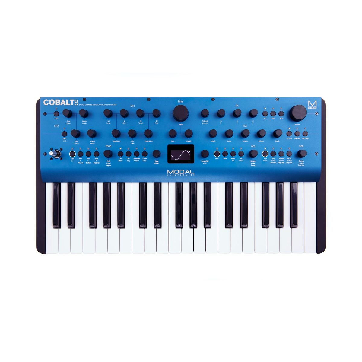 Modal Cobalt8 виртуально-аналоговый синтезатор, 8 голосов, 37 клавиш Modal Cobalt8 виртуально-аналоговый синтезатор, 8 голосов, 37 клавиш