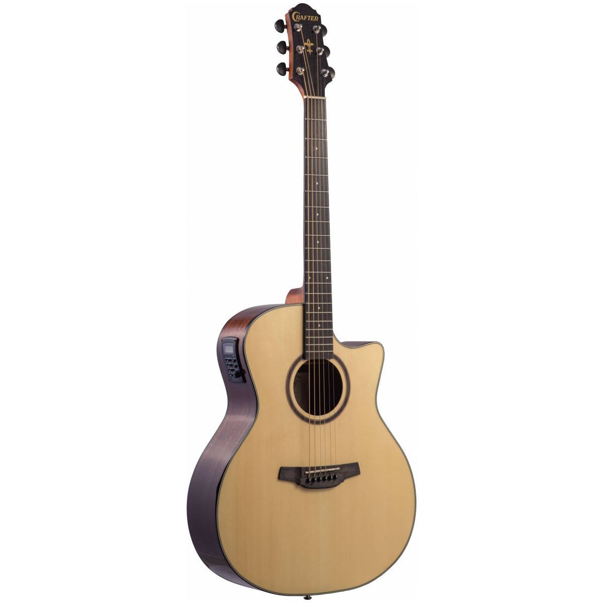 Crafter HG-250 CE/N электроакустическая гитара Grand Auditorium, цвет натуральный, глянцевый лак