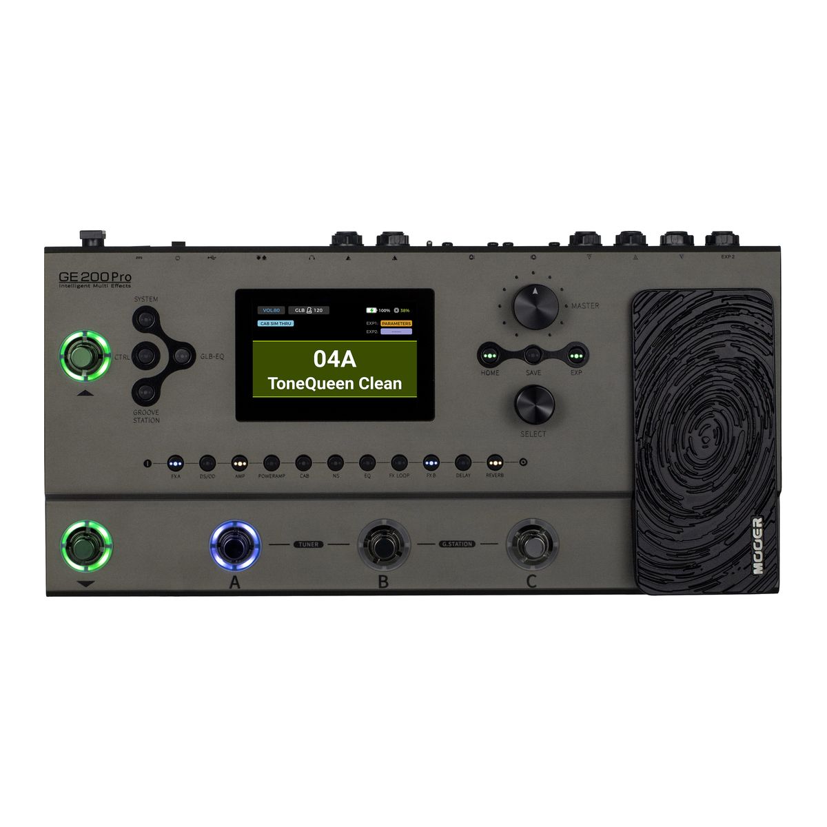 Mooer GE200 Pro гитарный процессор эффектов с педалью экспрессии Mooer GE200 Pro гитарный процессор эффектов с педалью экспрессии