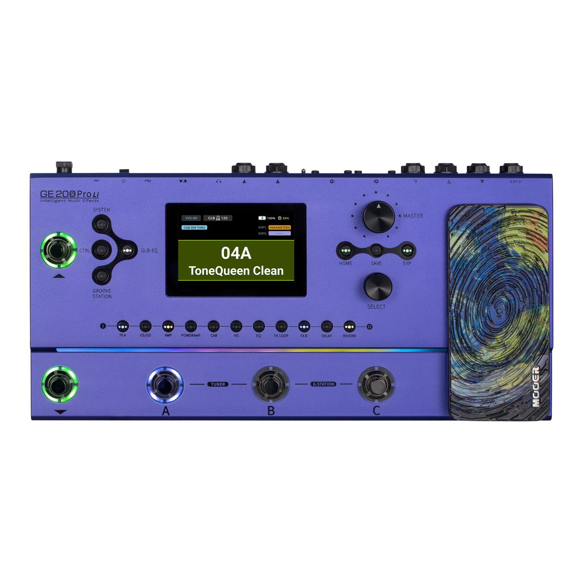 Mooer GE200 Pro Li гитарный процессор эффектов с педалью экспрессии, встроенный аккумулятор Mooer GE200 Pro Li гитарный процессор эффектов с педалью экспрессии, встроенный аккумулятор