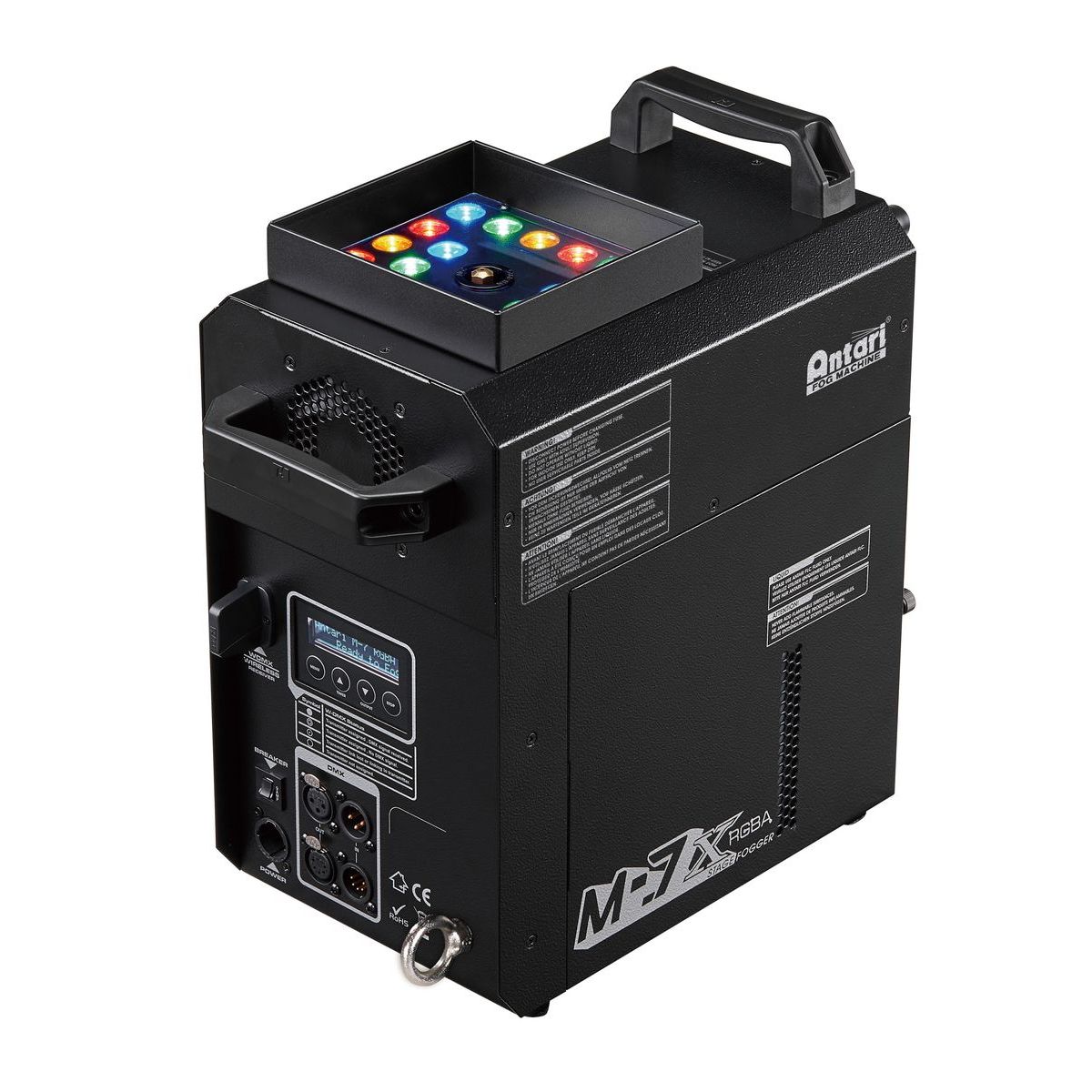 Antari M-7X профес. дым-машина с цветной подсветкой,1,6 кВт,RGBA LED 22х3W радио ДУ высота струи 6м