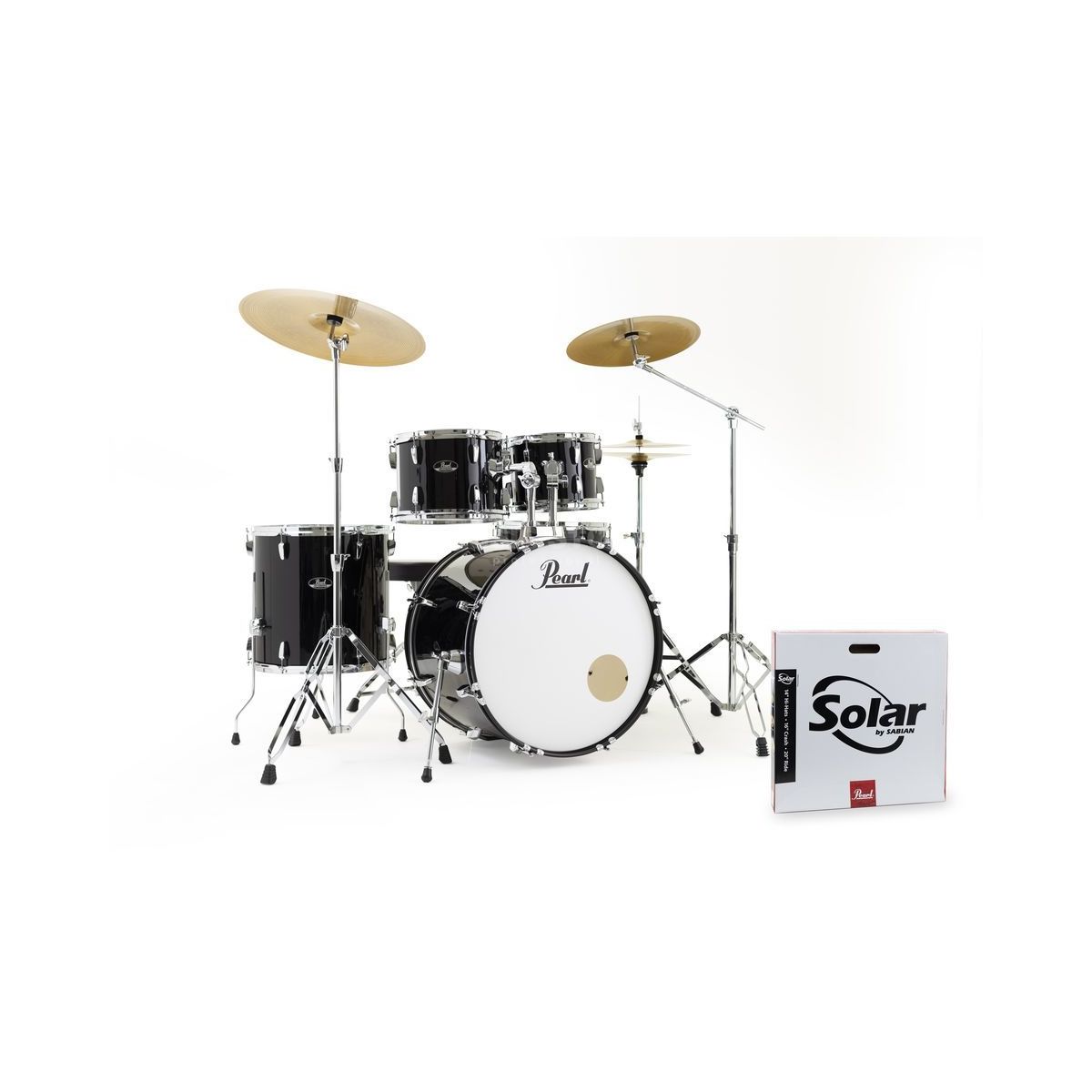 Pearl RS525SBC/C31 ударная установка из 5-ти барабанов, цвет Jet Black, (3 коробки)