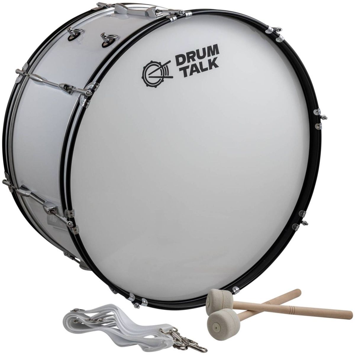 Drum Talk MDB-2612WH маршевый бас барабан 26"х12", тополь, цвет белый Drum Talk MDB-2612WH маршевый бас барабан 26"х12", тополь, цвет белый