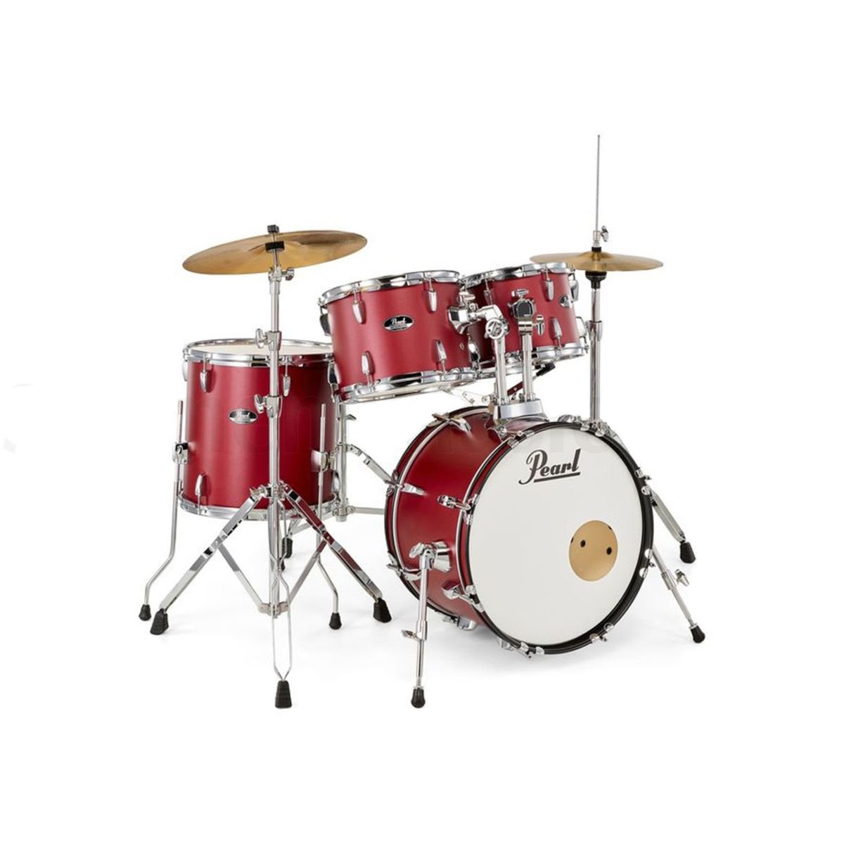 Pearl RS585C/C747 ударная установка из 5-ти барабанов, цвет Matte Red, (3 коробки)