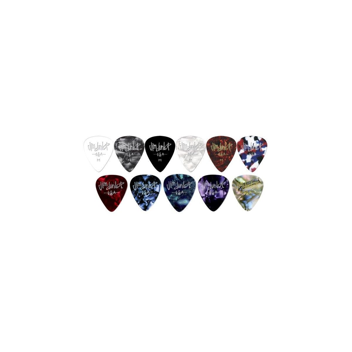 Dunlop 483003 Celluloid Black Display коробка с медиаторами, HV и MD по 144 шт., XH и TH по 72 шт.