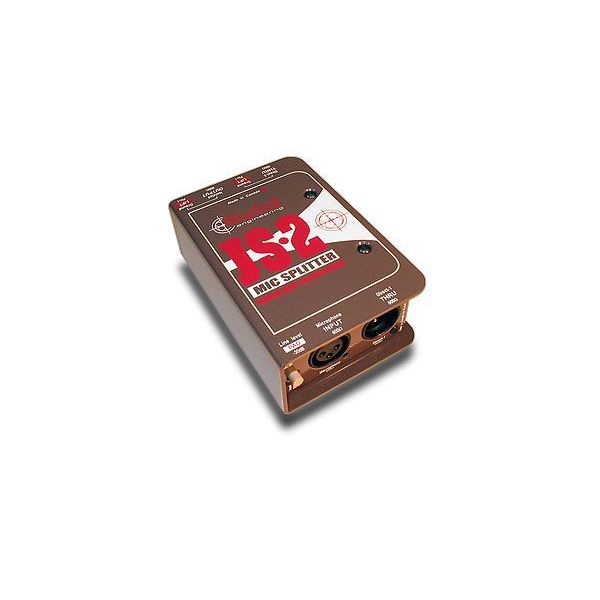 Radial JS2 микр. сплиттер с трансформатором Jensen, вход 1x XLR, сквозной 2x XLR, выход 1x XLR