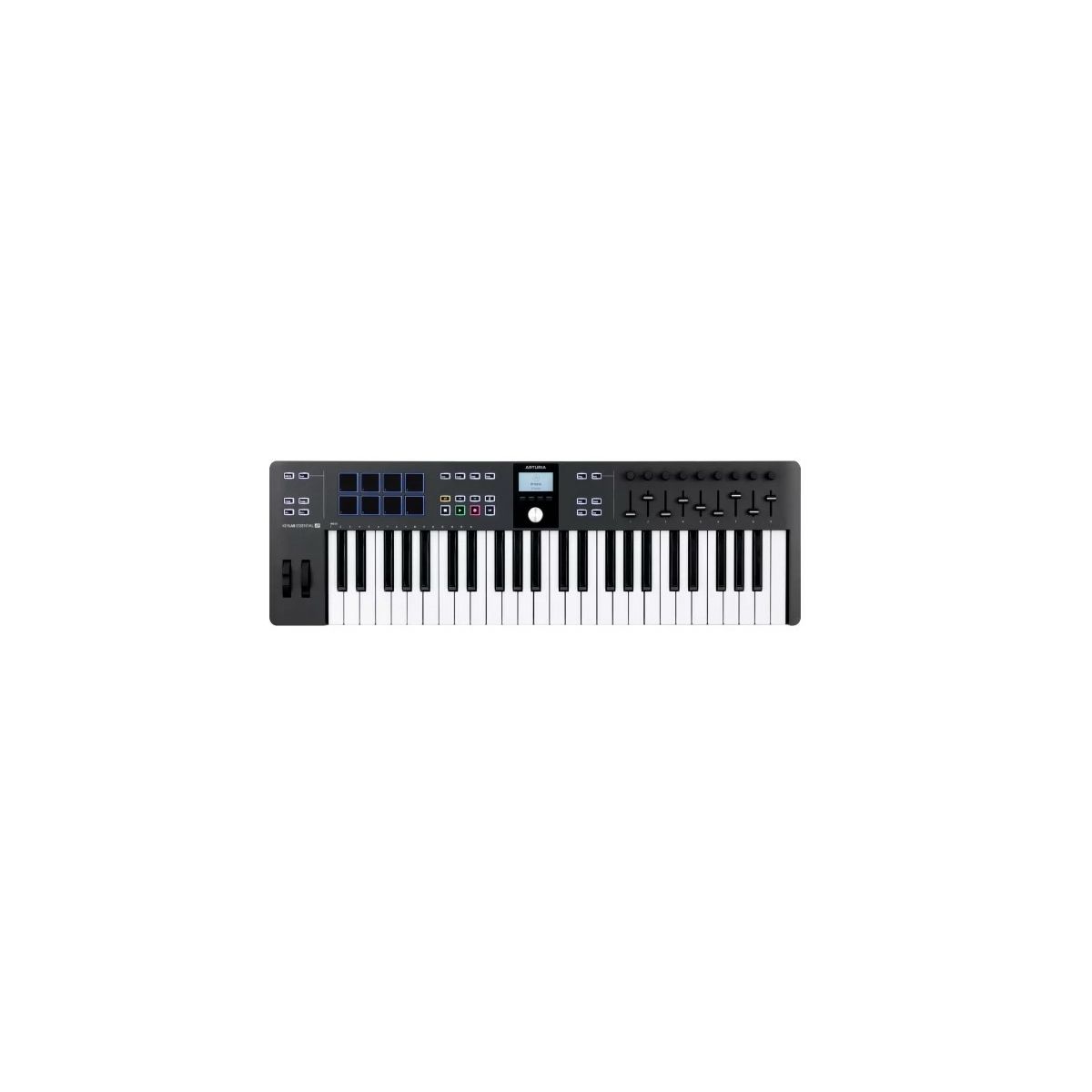 Arturia KeyLab Essential 49 mk3 Black MIDI клавиатура, 49 клавиш, LCD дисплей, цвет черный