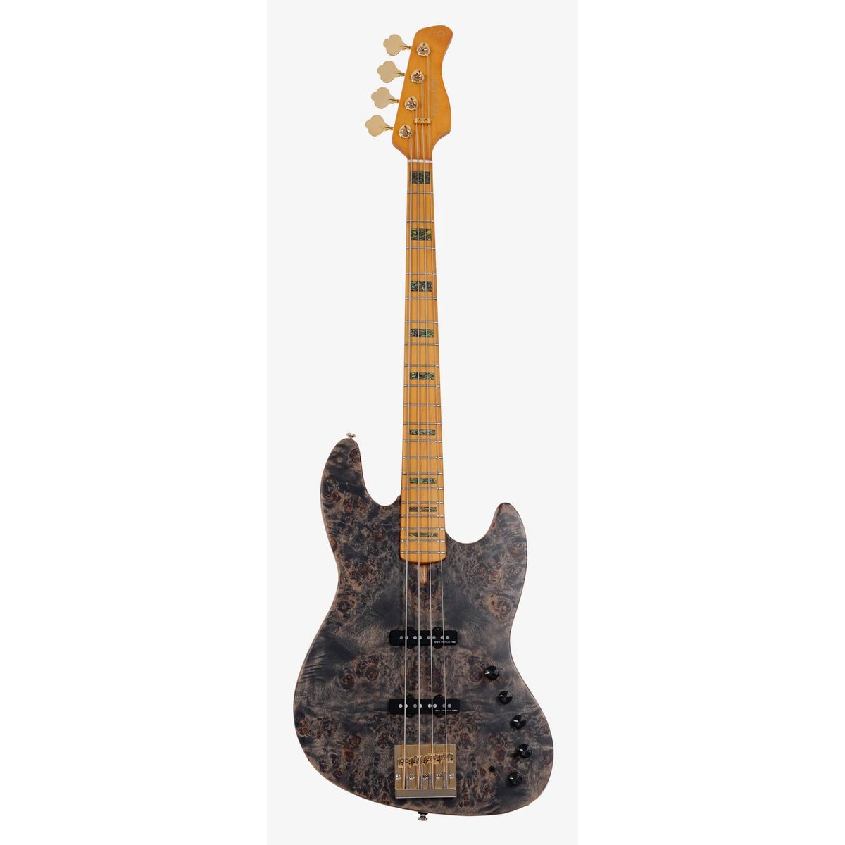 Sire V10-4 TBK.S бас гитара, форма Jazz Bass, чехол, цвет черный