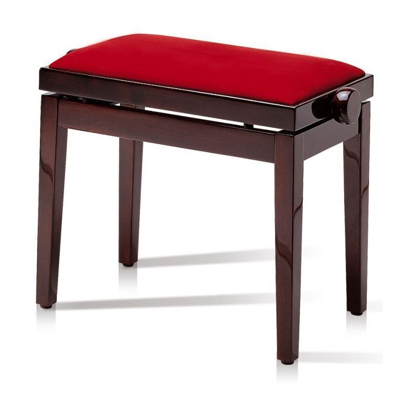 Hidrau BG27 Mahogany Gloss 3 (TC5) банкетка, красное дерево полированное, сидение бархат красный
