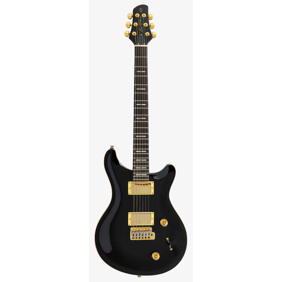 Sire Q7 (GD Hardware) BK электрогитара, форма PRS, цвет черный