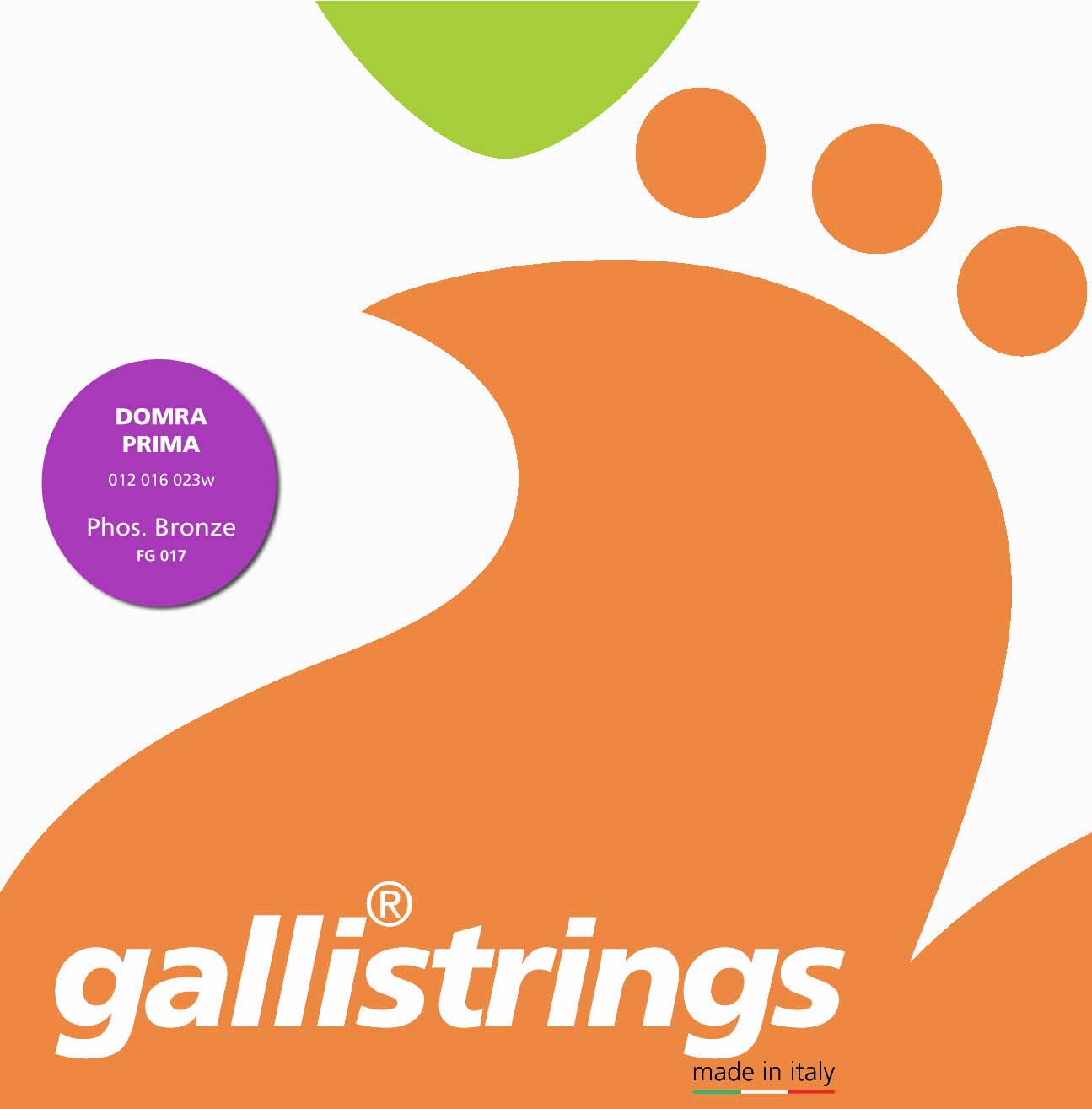 Комплект струн GALLI STRINGS [FG017] для домры, размер 10-23