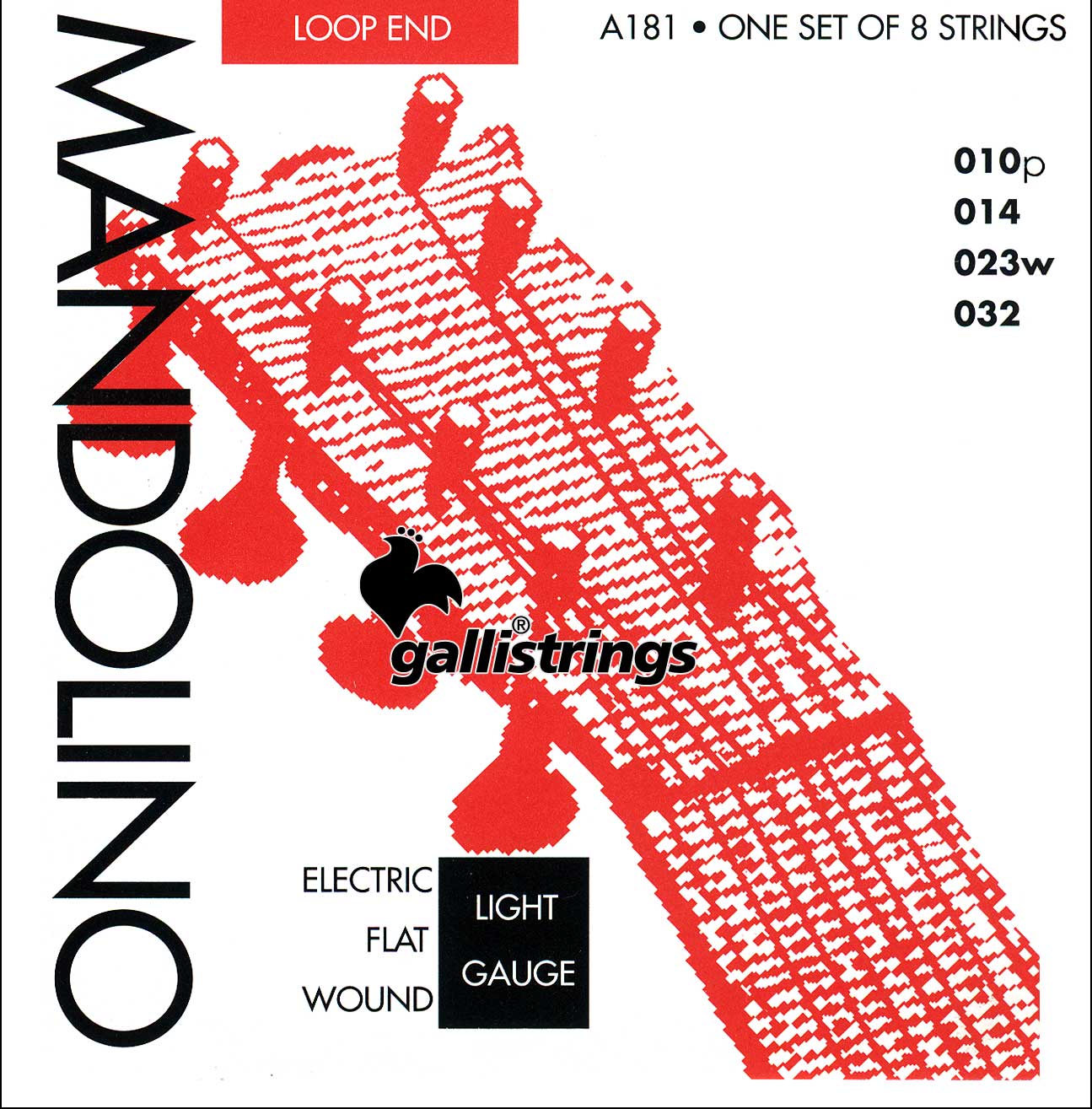 Комплект струн GALLI STRINGS [AFW1032] для электромандолины, размер 10-32