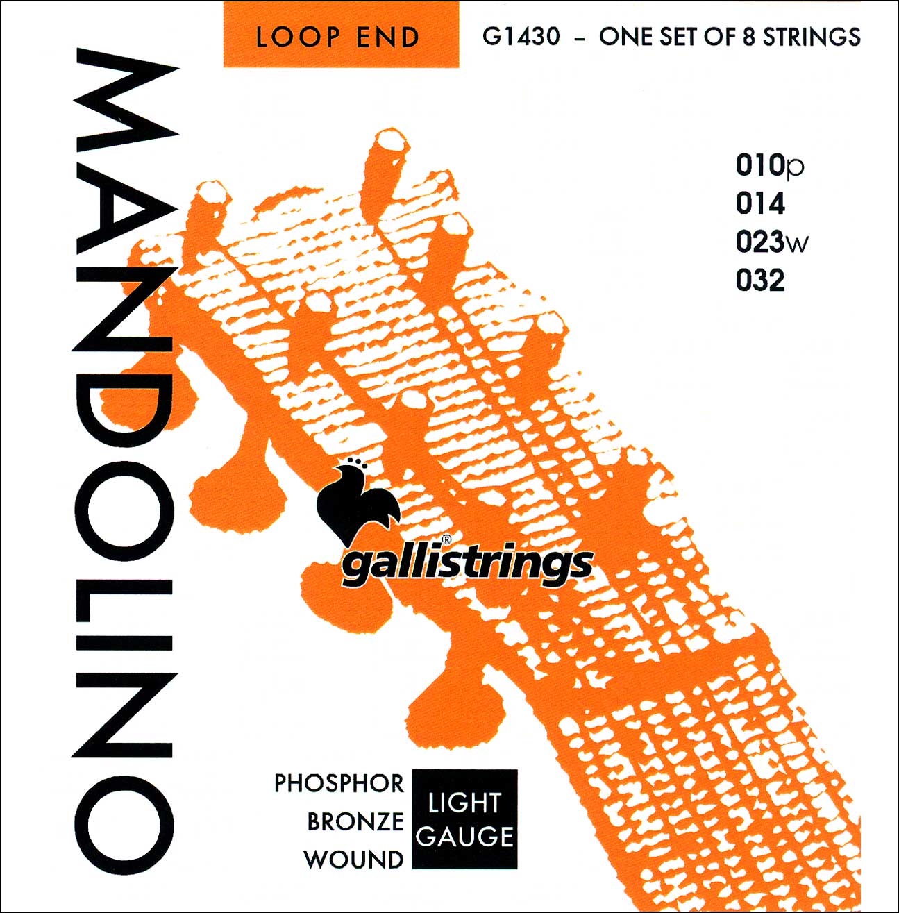 Комплект струн GALLI STRINGS [G1430] для мандолины, размер 10-32