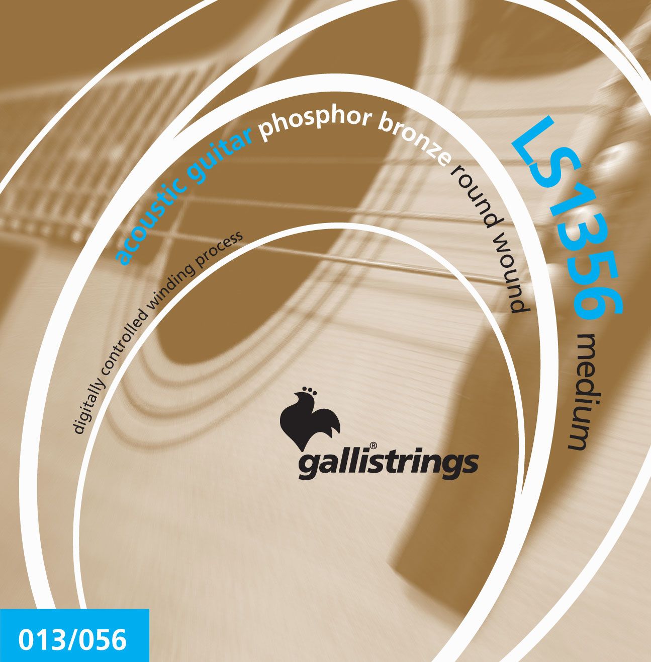 Комплект струн GALLI STRINGS [LS1356] для акустической гитары, размер 13-56