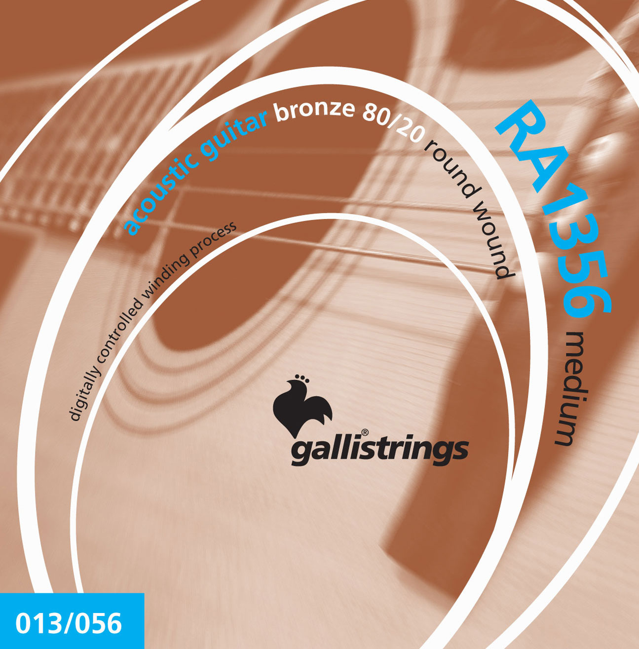 Комплект струн GALLI STRINGS [RA1356] для акустической гитары, размер 13-56