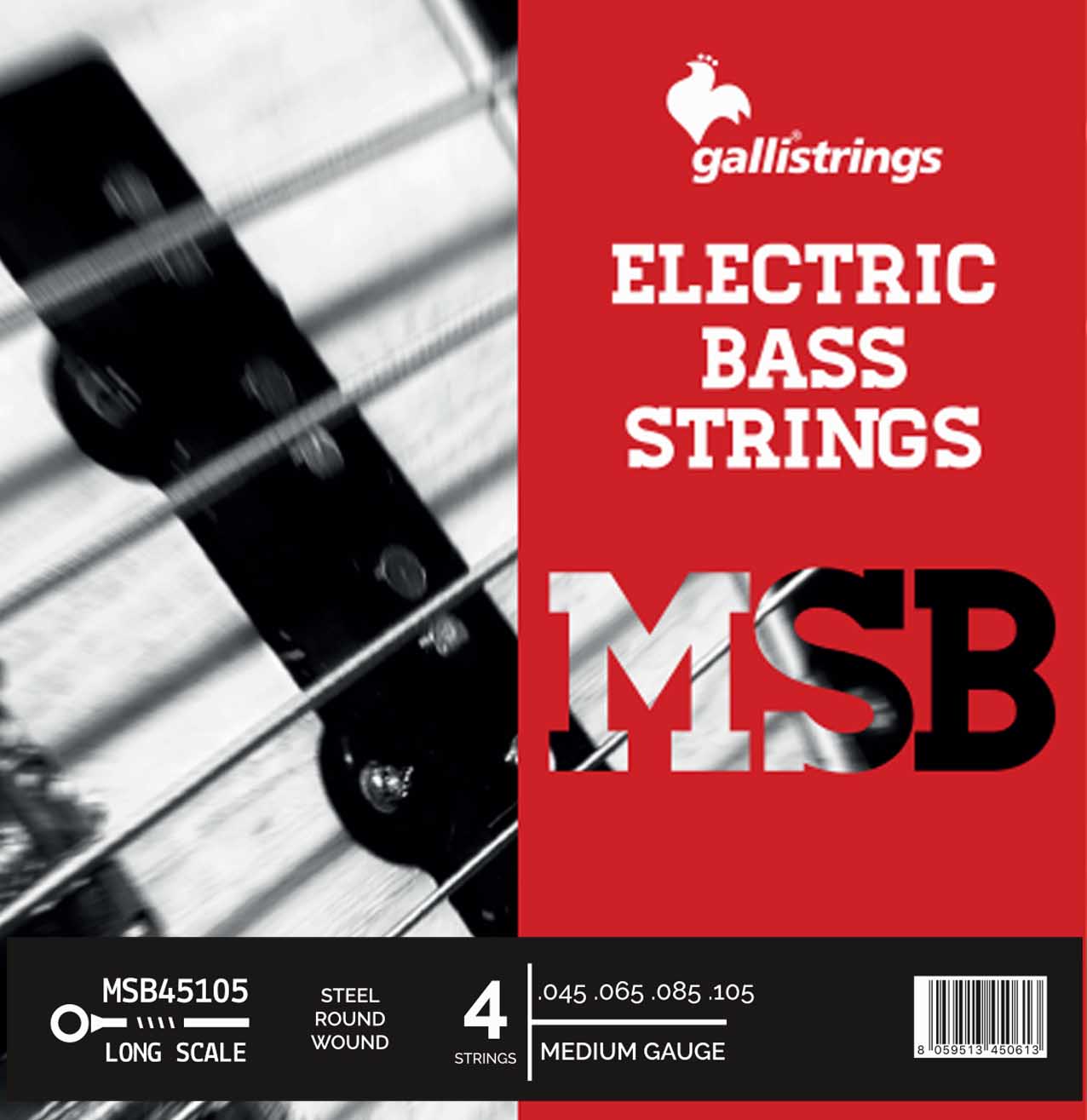 Комплект струн GALLI STRINGS [MSB45105] для бас гитары