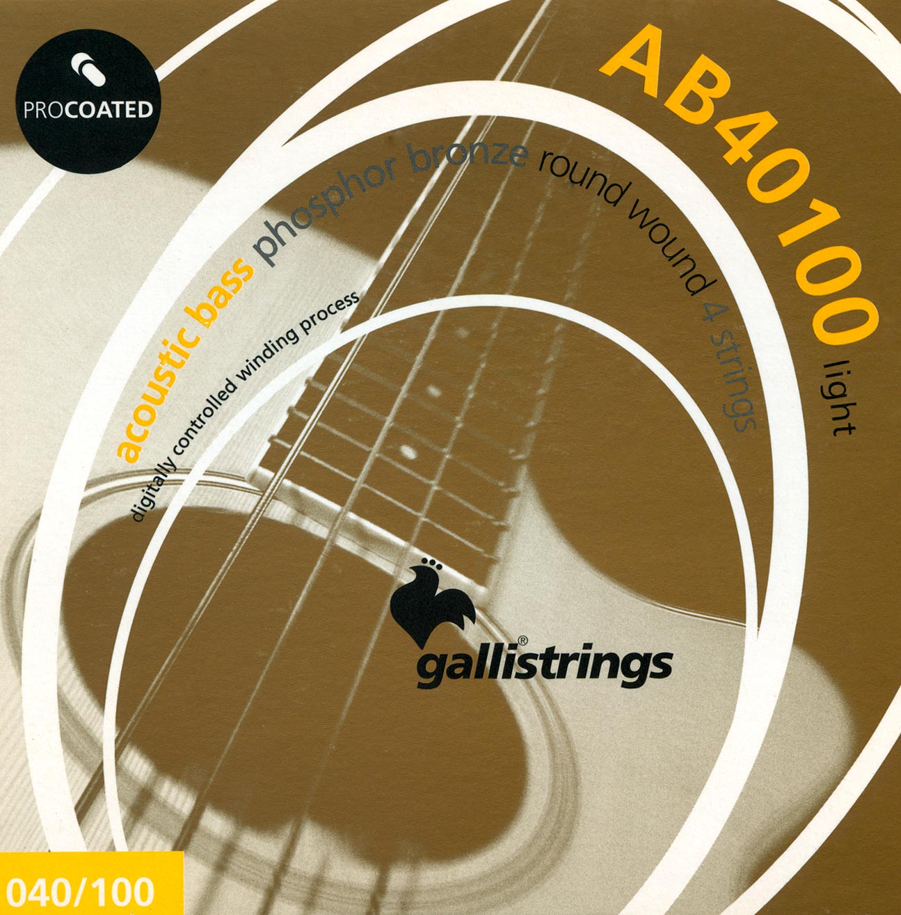 Комплект струн GALLI STRINGS [AB40100] для бас-гитары, размер 40-100