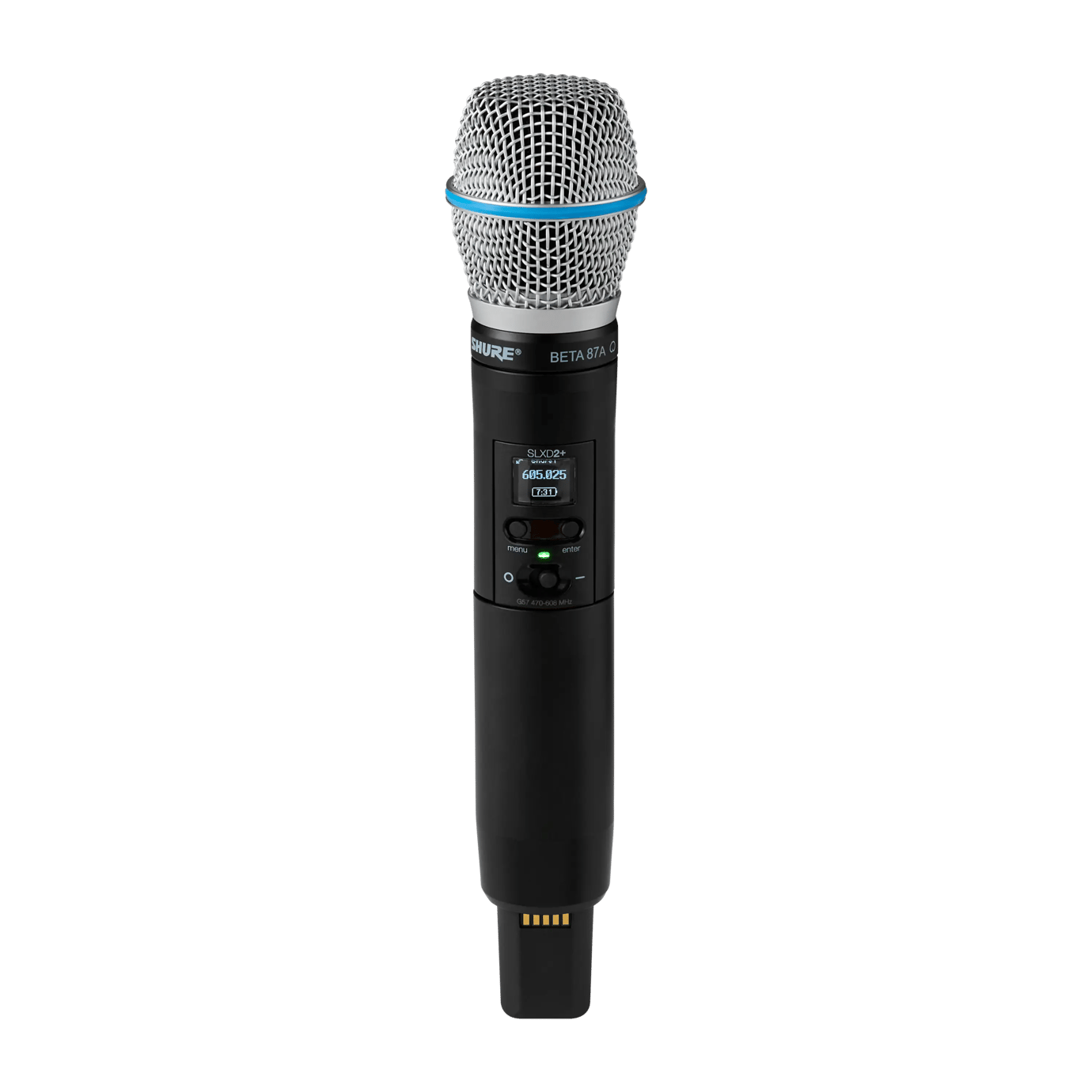 Ручной передатчик SHURE [SLXD2+/B87A=-G65] серии SLXD с капсюлем B87A, 470 - 606 МГц